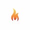 M Fire Logo Simple. Letter M Icon