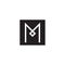 M letter logo initial idea design vector illustration template