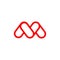 M letter logo initial idea design vector illustration template