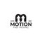 M letter motion logo design template