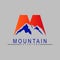 M letter, Mountain logo template