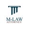 M lettering attorney pillar