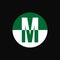 M Lettermark logo vector illustration. M text iconic brand logo design.