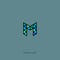 M monogram. M logo. Mosaic or construction emblem. Letter M like a linear structure.