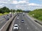 M25 London Orbital Motorway near Junction 18 in Hertfordshire, UK
