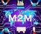 M2M Machine Connectivity And Cooperation 2d Illustration