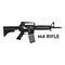 M4 rifle vector silhouette