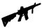 M4 with suppressor - special forces rifle silhouette