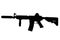 M4 with suppressor - special forces rifle silhouette