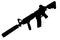 M4 with suppressor - special forces rifle silhouette