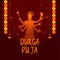 Maa durga worship godess festival card design