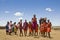 Maasai men jumping in a traditional jumping ceremony