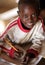 Maasai student attending a community primary school in a remote Maasai village, Kenya