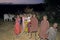 Maasai village life, group portrait young herdsmen