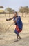 Maasai warriors fighting with sticks