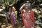 Maasai women have fetched water in small stream