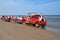 Mablethorpe Sand train carrying tourists