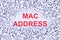 MAC ADDRESS concept scattered binary code 3D