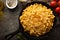 Mac and cheese in a cast iron pan