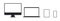 Mac display, Macbook, ipad and iphone icon. Neumorphic UI UX white user interface web button. Neumorphism. Kiev, Ukraine - April,
