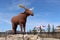 Mac the Moose giant moose sculpture on display at Moose Jaw Saskatchewan