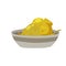 Maca or Peruvian ginseng. Yellow vegetable in bowl.