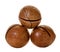 Macadam nuts with clipping path