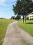 Macadam path by a golf course