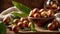 Macadamia nut natural delicacy antioxidant health table tasty edible healthy snack selection nutrition