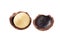 Macadamia nut on white background