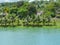 Macal River Flowing below Xunantunich Archaeological Reserve. The Ancient Mayan ruins outside of San Ignacio, Belize.