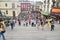 Macanese people and foreign travelers walking travel visit Senado Senate Square or Largo do Senado at UNESCO Historic Centre of