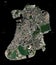 Macao shape on black. High-res satellite