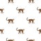 Macaque monkey pattern seamless