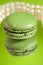 Macaron Matcha Green with its own reflection