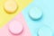 Macaron Sweets On Pastel Background