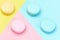 Macaron Sweets On Pastel Background