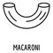 Macaroni icon, outline style
