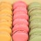 Macarons macaroons cookies dessert in a box square from France