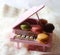 macarons piano cute food miniature dollhouse princess crown music glitter