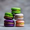 Macarons in vivid colours