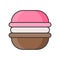Macaroon, sweets and pastry set, filled outline icon