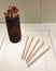 Macau Buddhist Temple Fortune Stick Container Bamboo Wooden Sticks Lucky Draw Religion Worship Poems Readings Tool Respect