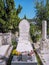 MACAU,CHINA - NOVEMBER 2018: Catholic Macau Portuguese and Chinese grave in the cemetery of Saint Michael`s chapel.