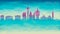 Macau China Skyline Vector City Silhouette. Broken Glass Abstract Geometric Dynamic Textured. Banner Background. Colorful Shape Co