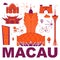 Macau culture travel set