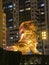 Macau MGM Macao Mgm Casino Hotel Gold Giant Golden Lion Sculpture Roar Statue Door Entrance Outdoor Wildlife Security Guard