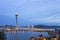 Macau Tower and Ponte de Sai Van bridge