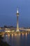 Macau Tower and Ponte de Sai Van bridge