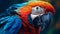 Macaw ara parrot. Generative AI